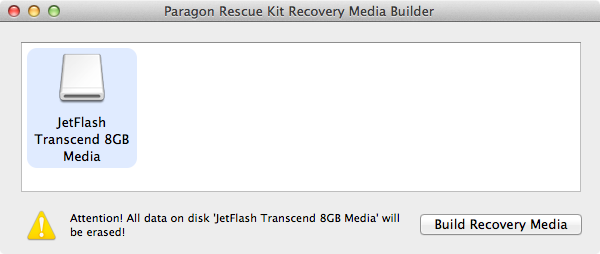 Kliknij przycisk 'Build Recovery Media' aby rozpocząć